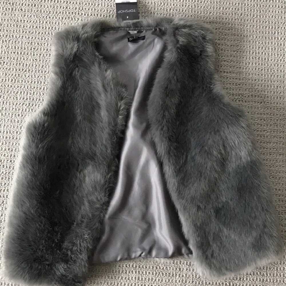 NWT TOPSHOT faux fur vest